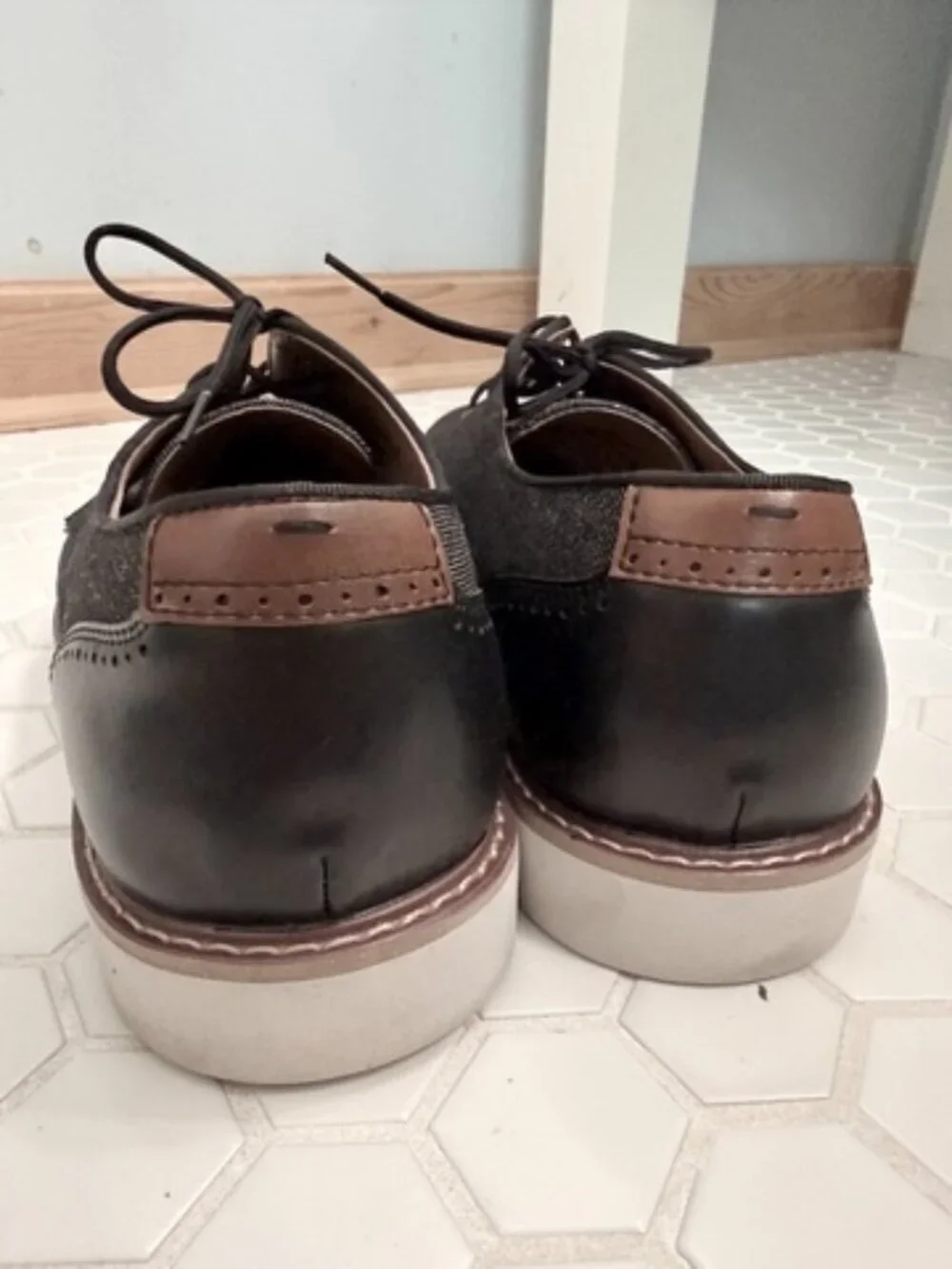 Steve Madden Men’s Denim Oxford Dress Shoes Size 11M Lace Up
